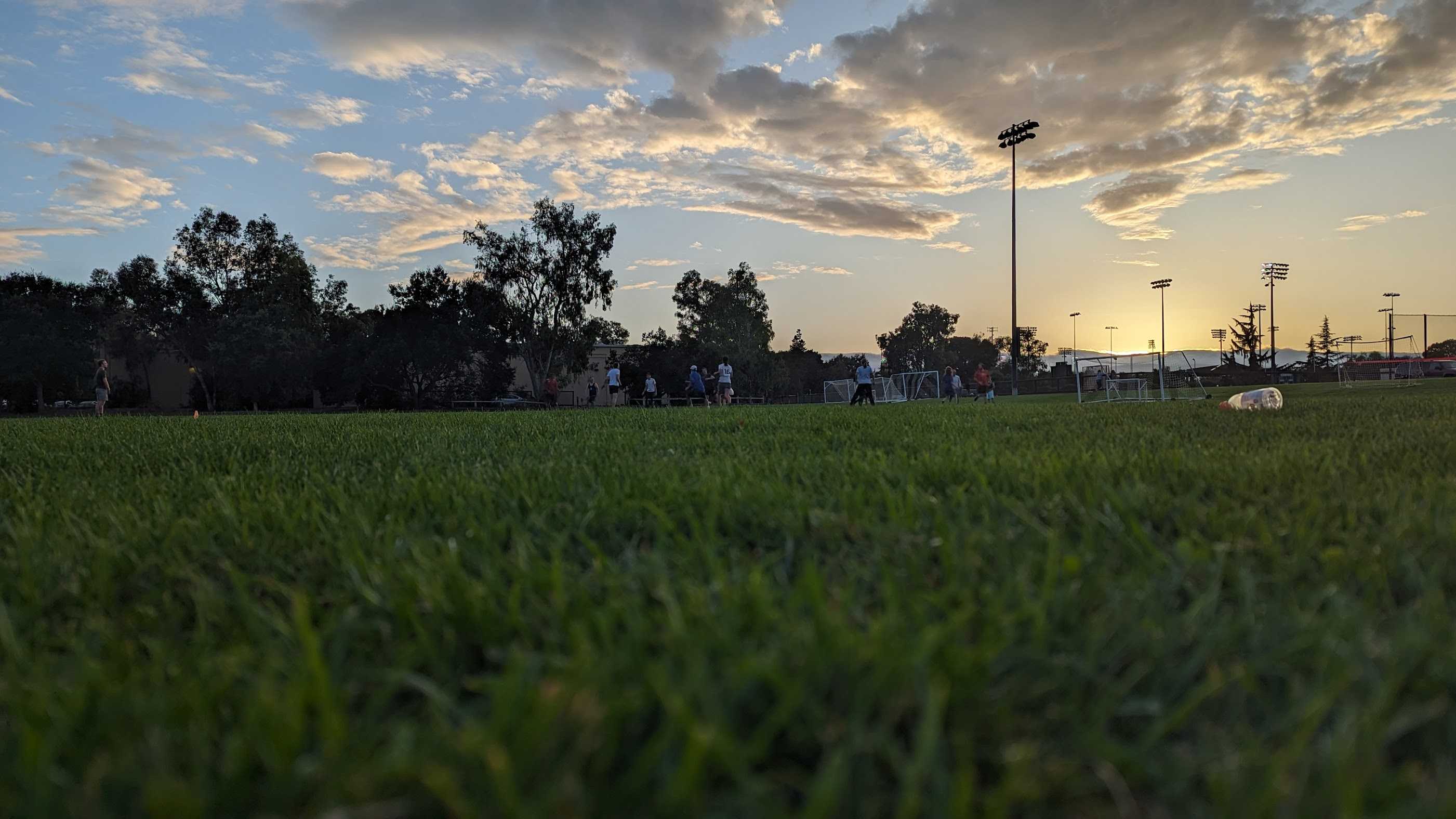 picture of stanford IM south at sunset